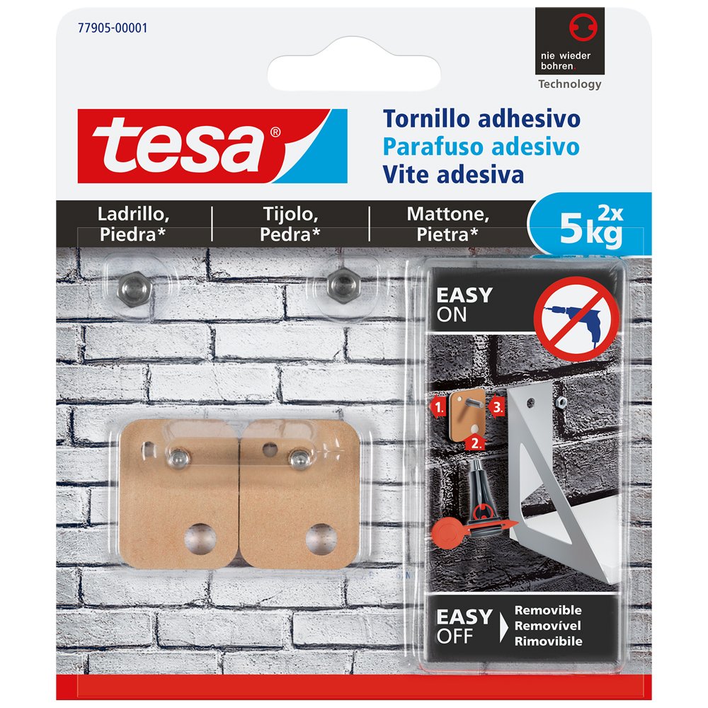 TORNILLO ADH. RECTANGULAR 5KG TRANSP.
