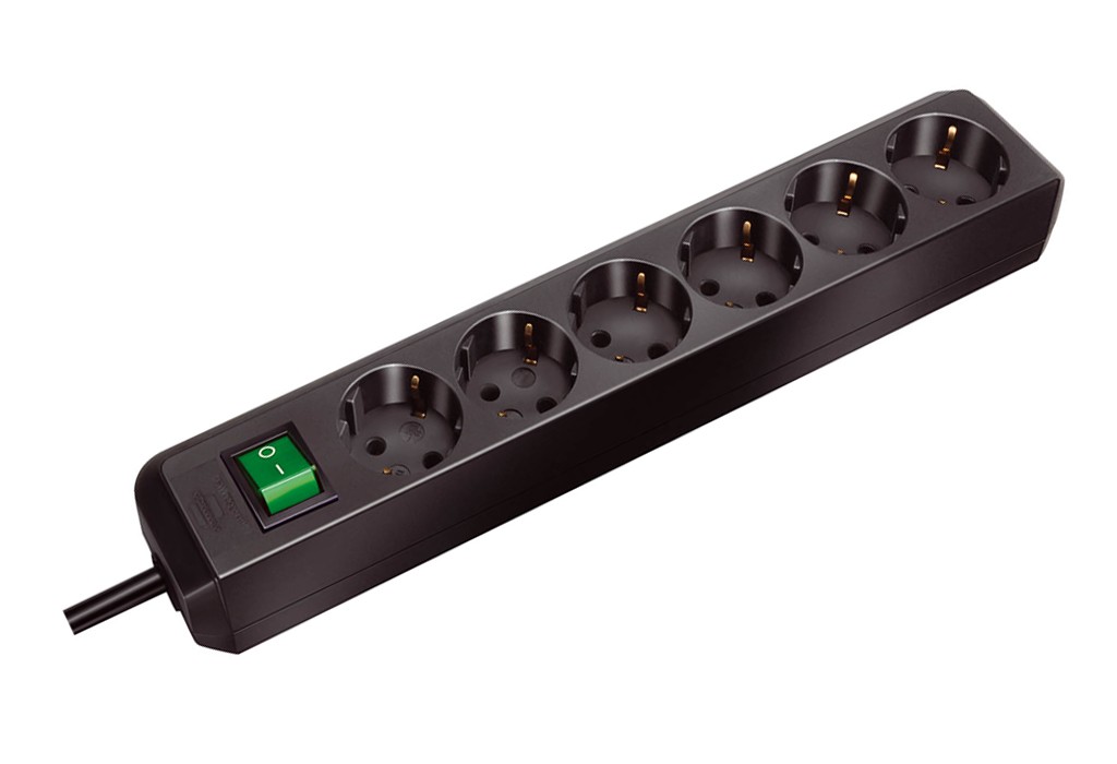 BASE ENCHUFE 6+INT. NEGRO ECO